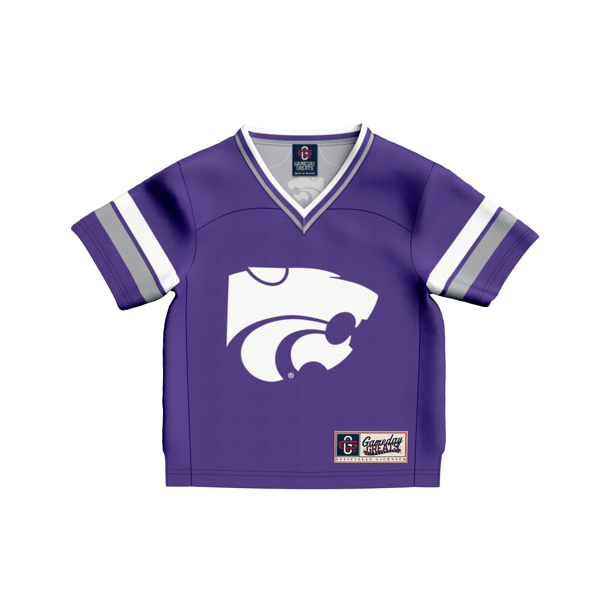 Toddler #1 Purple Kansas State Wildcats Collegiate Football Fashion Jersey