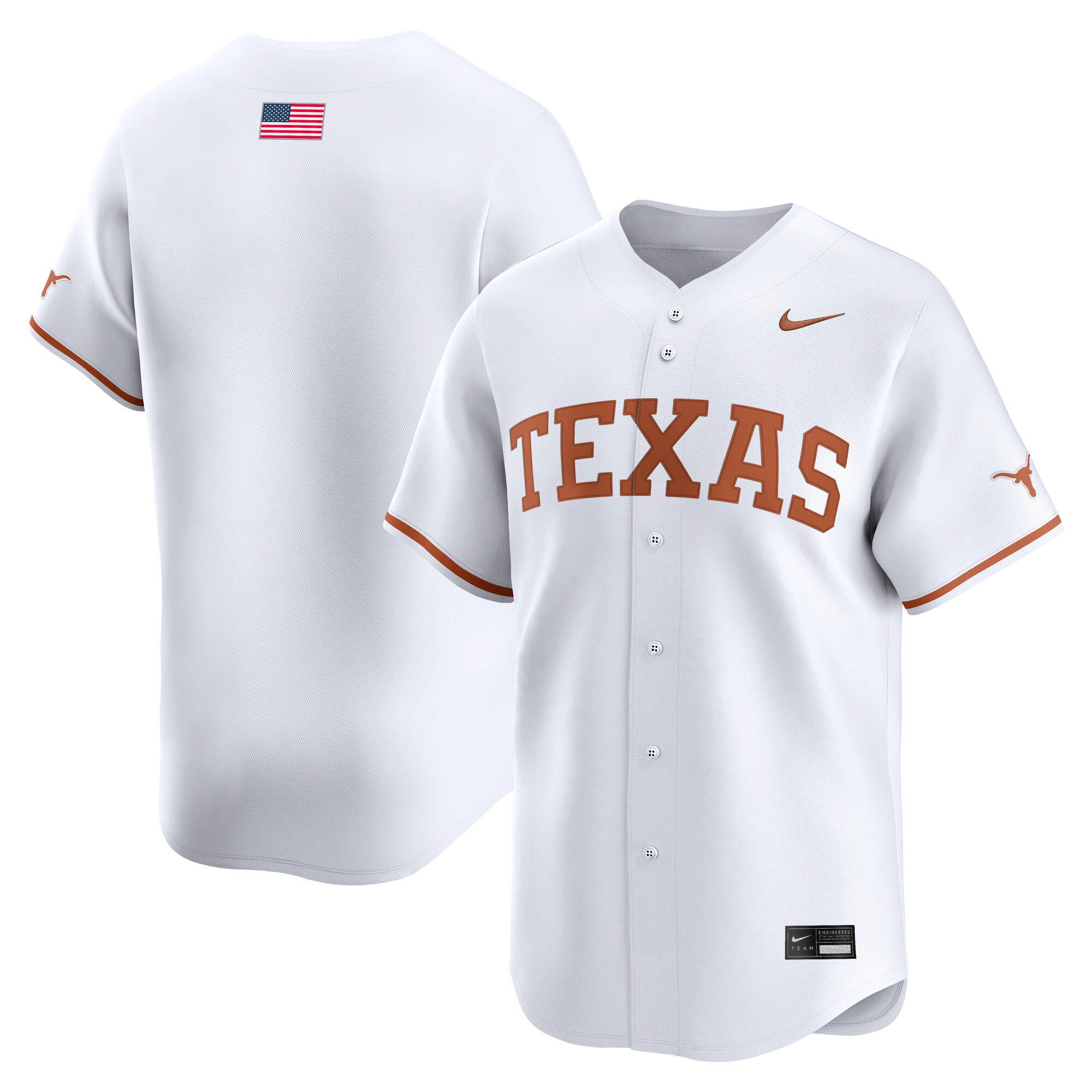 [NJP] Texas Longhorns Baseball Limited Jersey - White