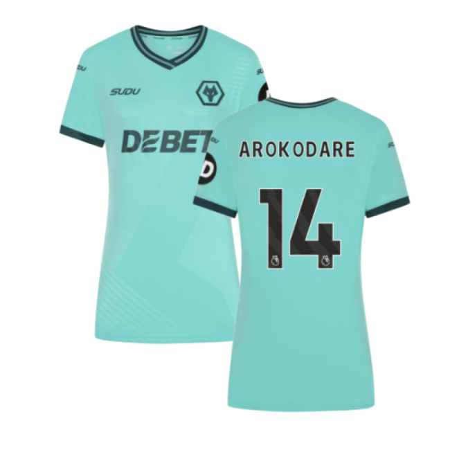 2025-2026 Wolves Away Jersey (Womens) (Arokodare 14)