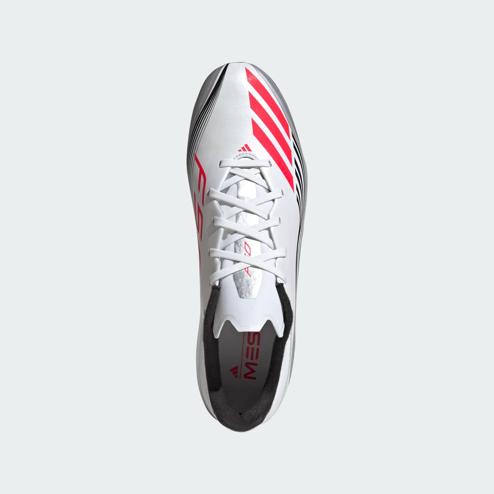 adidas F50 Messi League FG/MG Football Boots 2024 White Lucid Red Silver Metallic