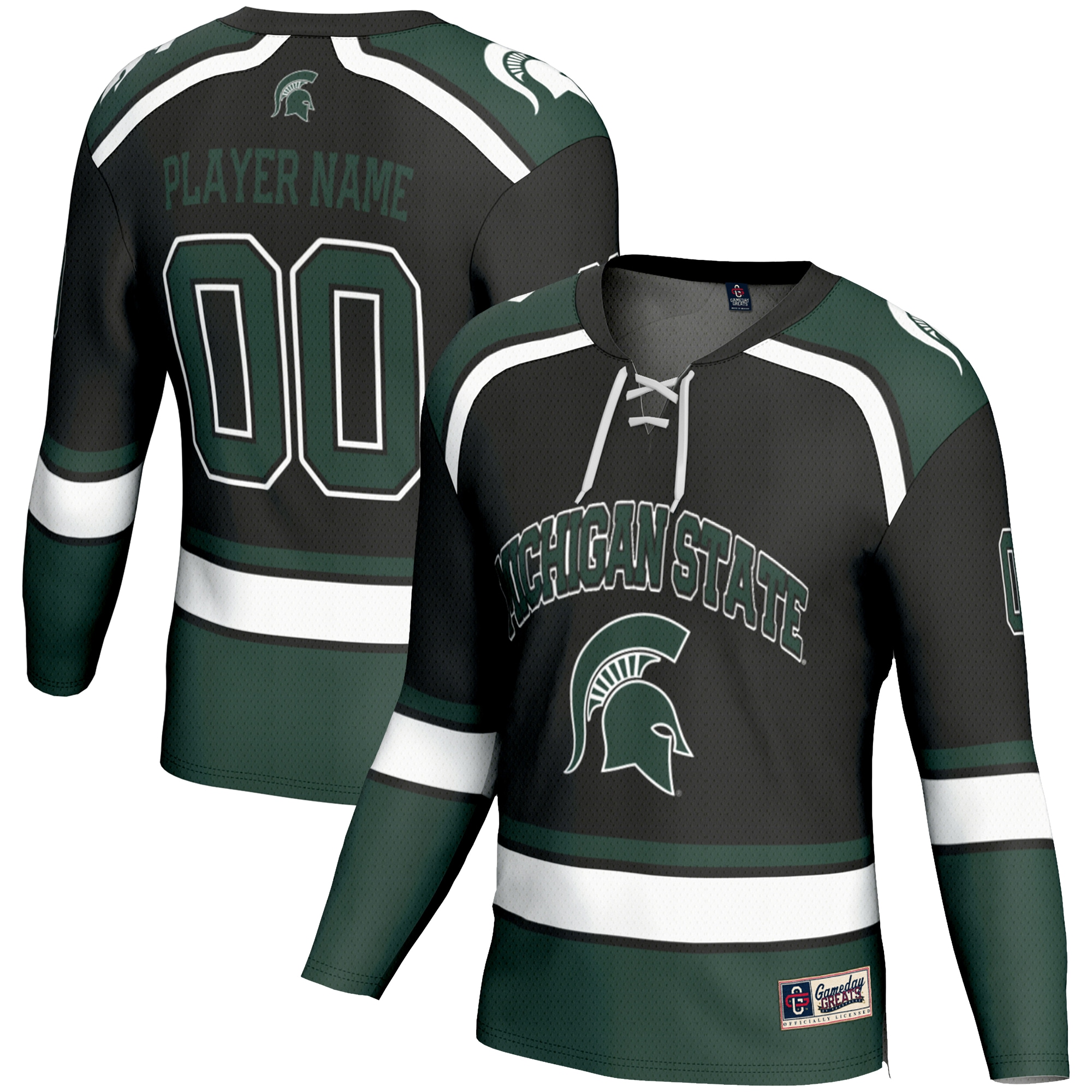 [NJP] Michigan State Spartans GameDay Greats Ice Hockey Pick-a-Player Jersey - Black