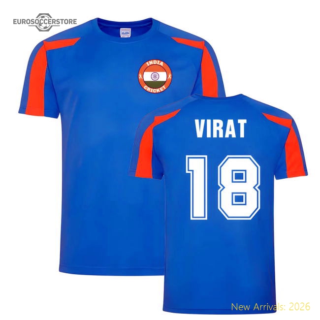 Virat Kohli India Cricket Sports Training Jersey (Blue)