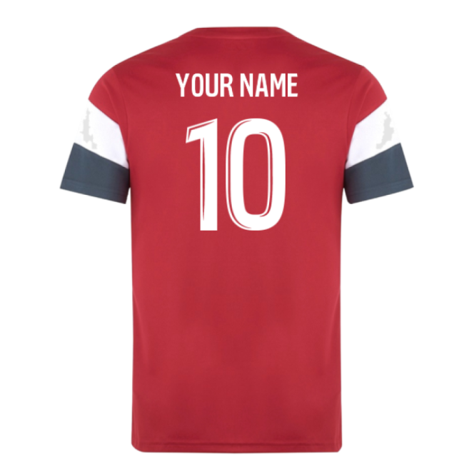 2025-2026 As Les Monegasques Pre Match Shirt (red) (your Name)