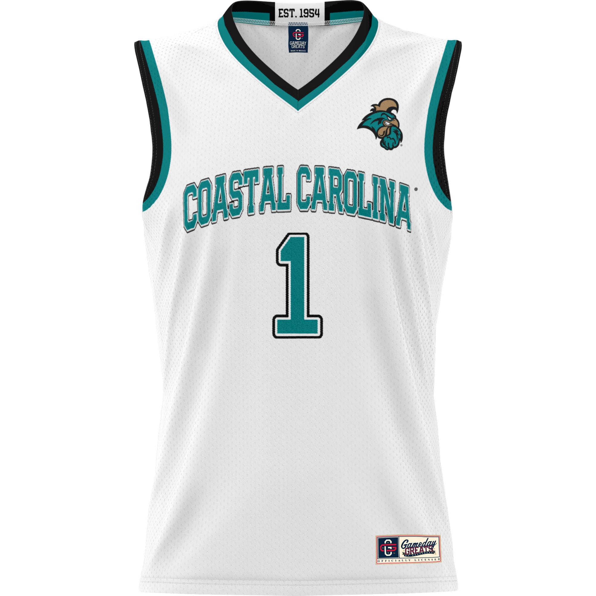 [DDG] Coastal Carolina Chanticleers GameDay Greats Youth #1 Basketball Jersey - White