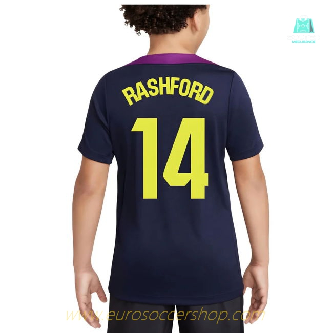 2025-2026 Barcelona Strike Training Shirt (Purple) - Kids (Rashford 14)