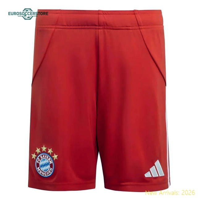 2025-2026 Bayern Munich Home Shorts (Red) - Kids
