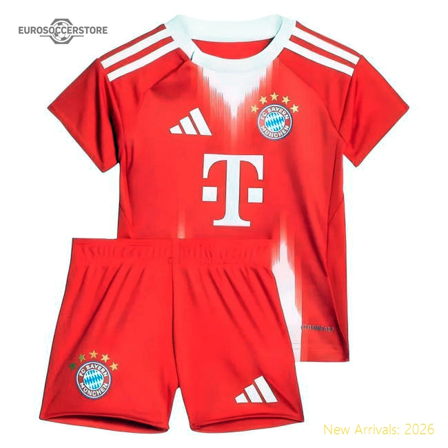 Teams,Bayern Bayern Home Club Munich 2025-2026 Shirt Baby Kit