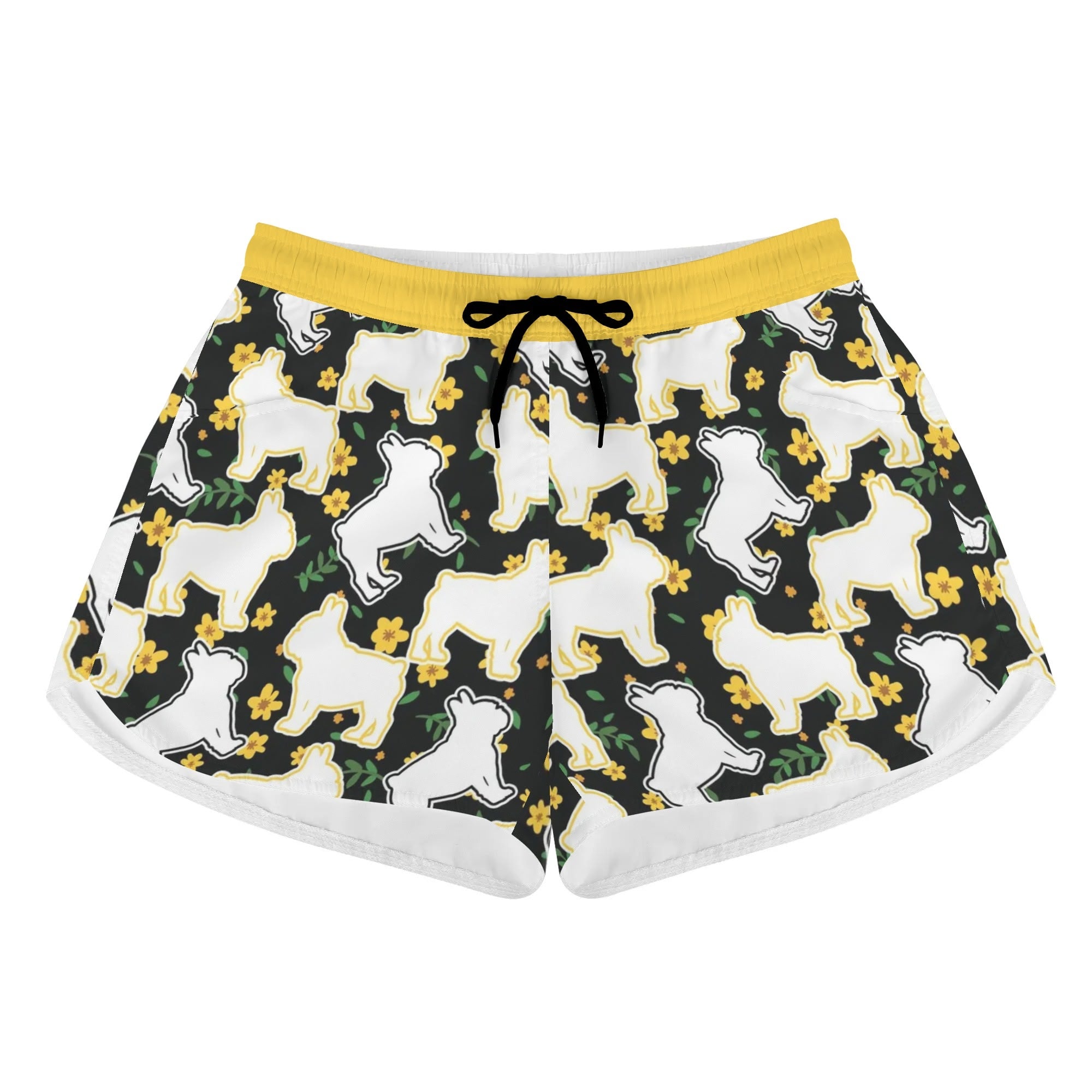 Cozy Jasper - Womens Beach Shorts for French Bulldog Lovers