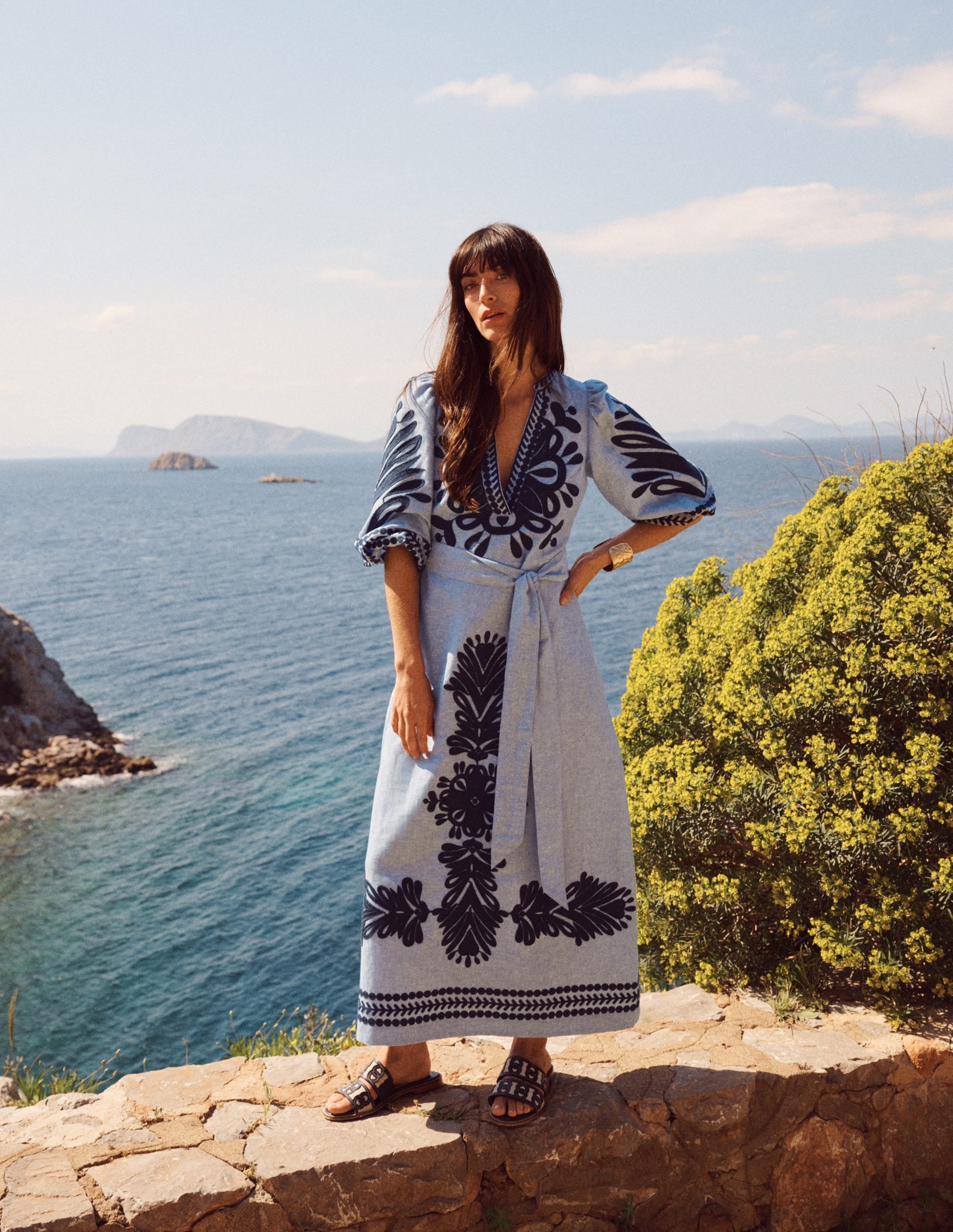 Octavia Linen Blend Dress