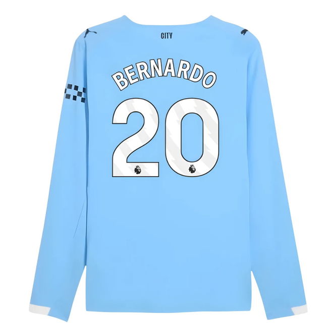Enthusiastic Football Man City Authentic Long Sleeve Home Shirt Be...