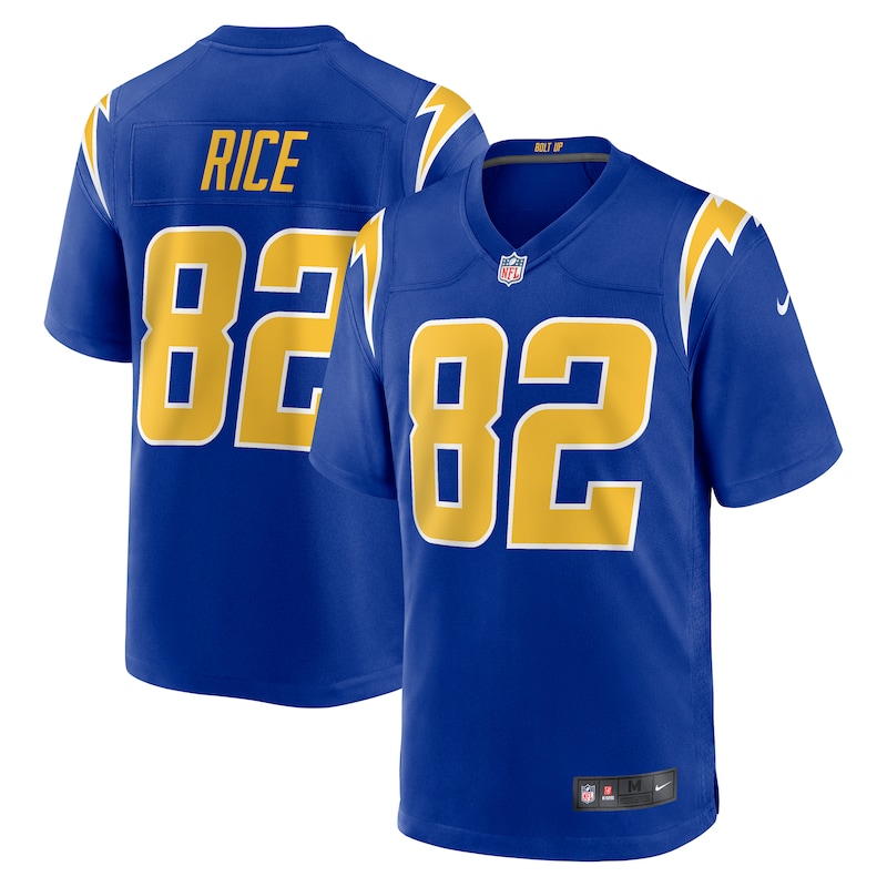 None Brenden Rice LA Chargers Energetic Pro-Level Jersey Game Day Wear