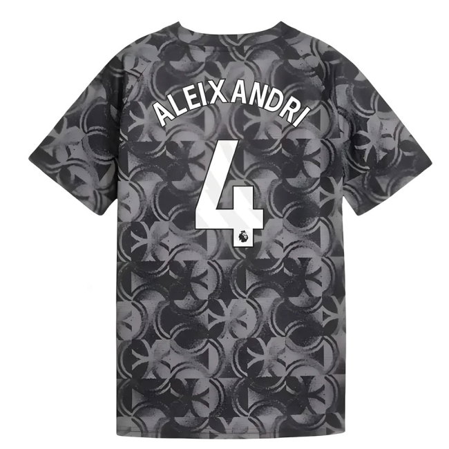 2025-2026 Man City Warm Up Jersey (Black) - Kids (Aleixandri 4)