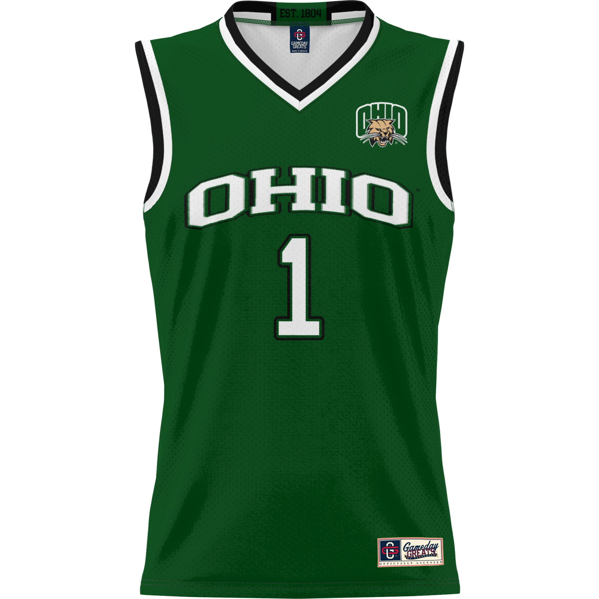 [DDG] Ohio Bobcats GameDay Greats Lightweight Basketball Jersey - Green