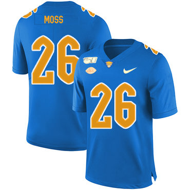 Men's None Blue 2024 game day Chawntez Moss #26 official Jersey