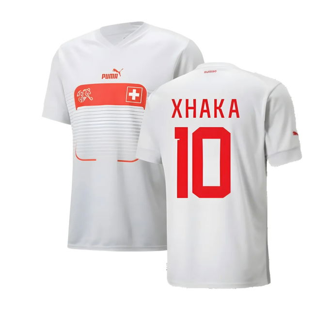 Xhaka 10 Switzerland National Team Elite Quality Away Pro Level Shirt