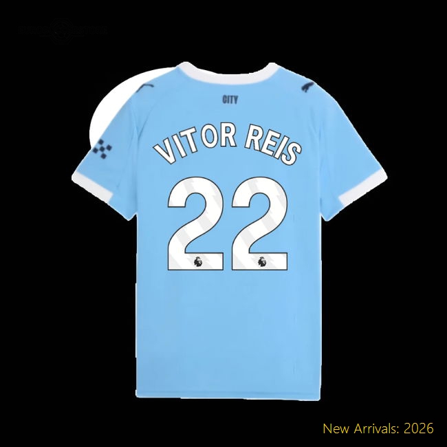 Kid-approved Man City Kids Vitor Reis Jersey 2025-2026 Soft-touch