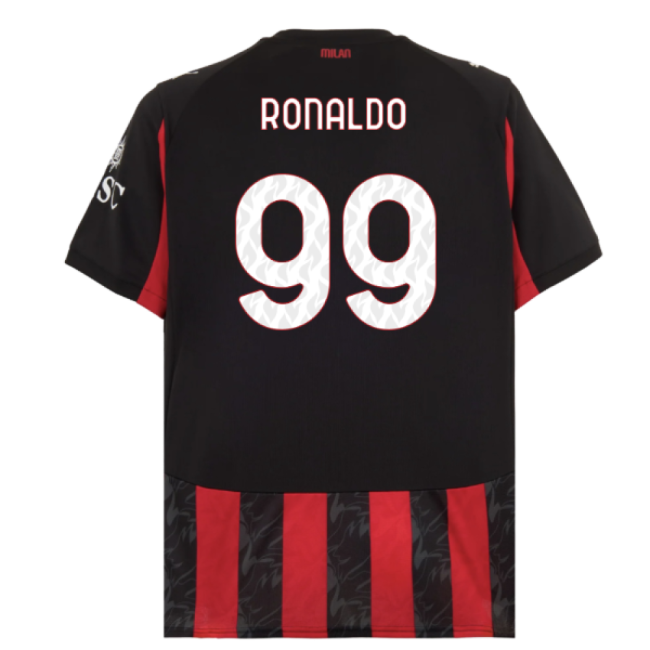 2025-2026 AC Milan Home Shirt (Ronaldo 99)