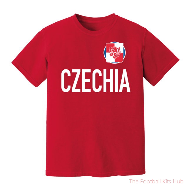 Czechia National Team Text T-Shirt (Red)