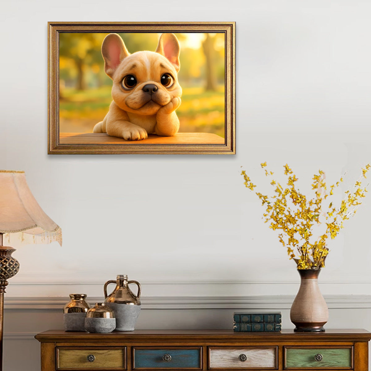 French Bulldog Luna Framed Poster • Wall Decoration Durable Dog Item