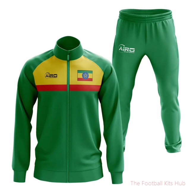 Men Ethiopia Concept Football Tracksuit (Green)