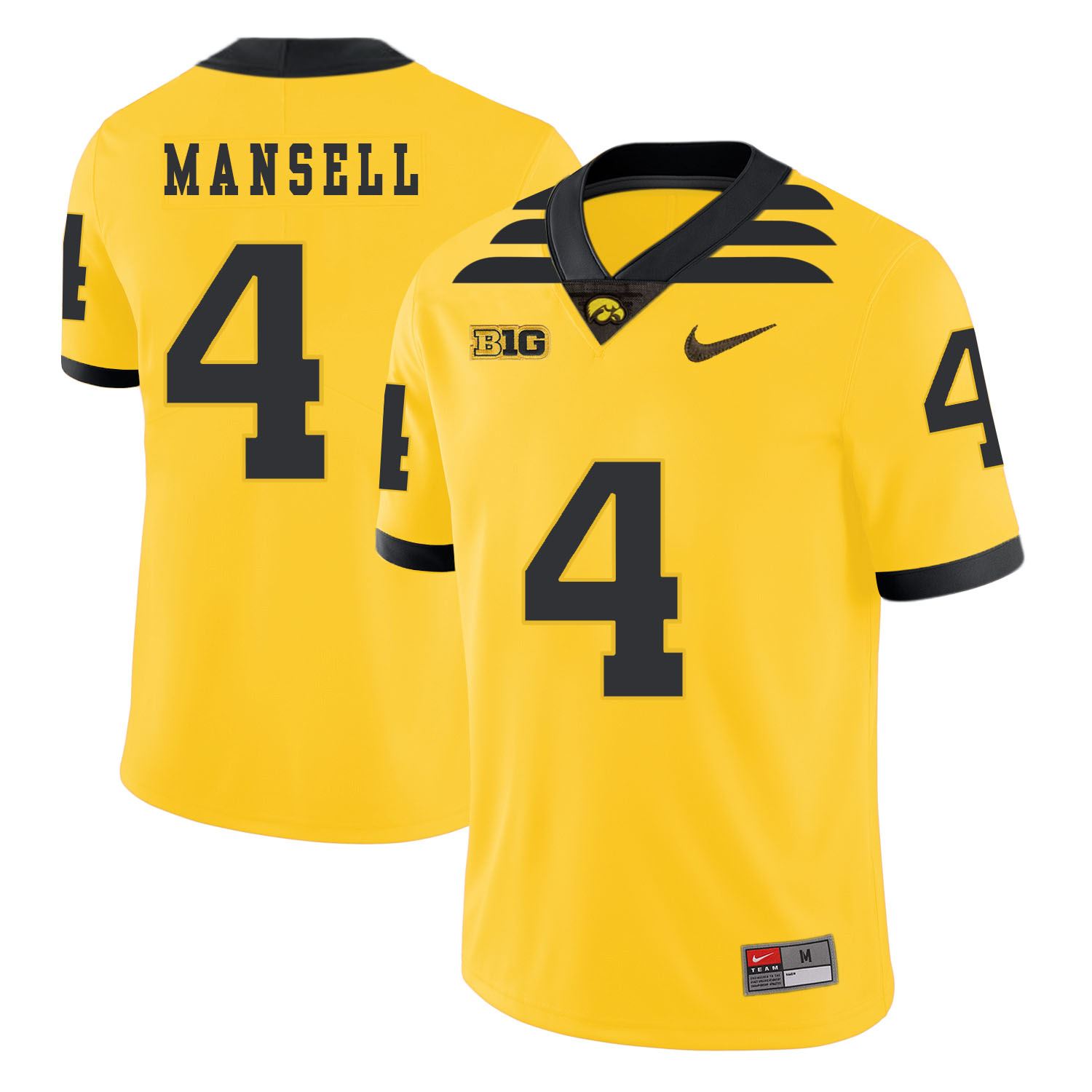 Men's None Yellow 2024 comfortable Peyton Mansell #4 college football