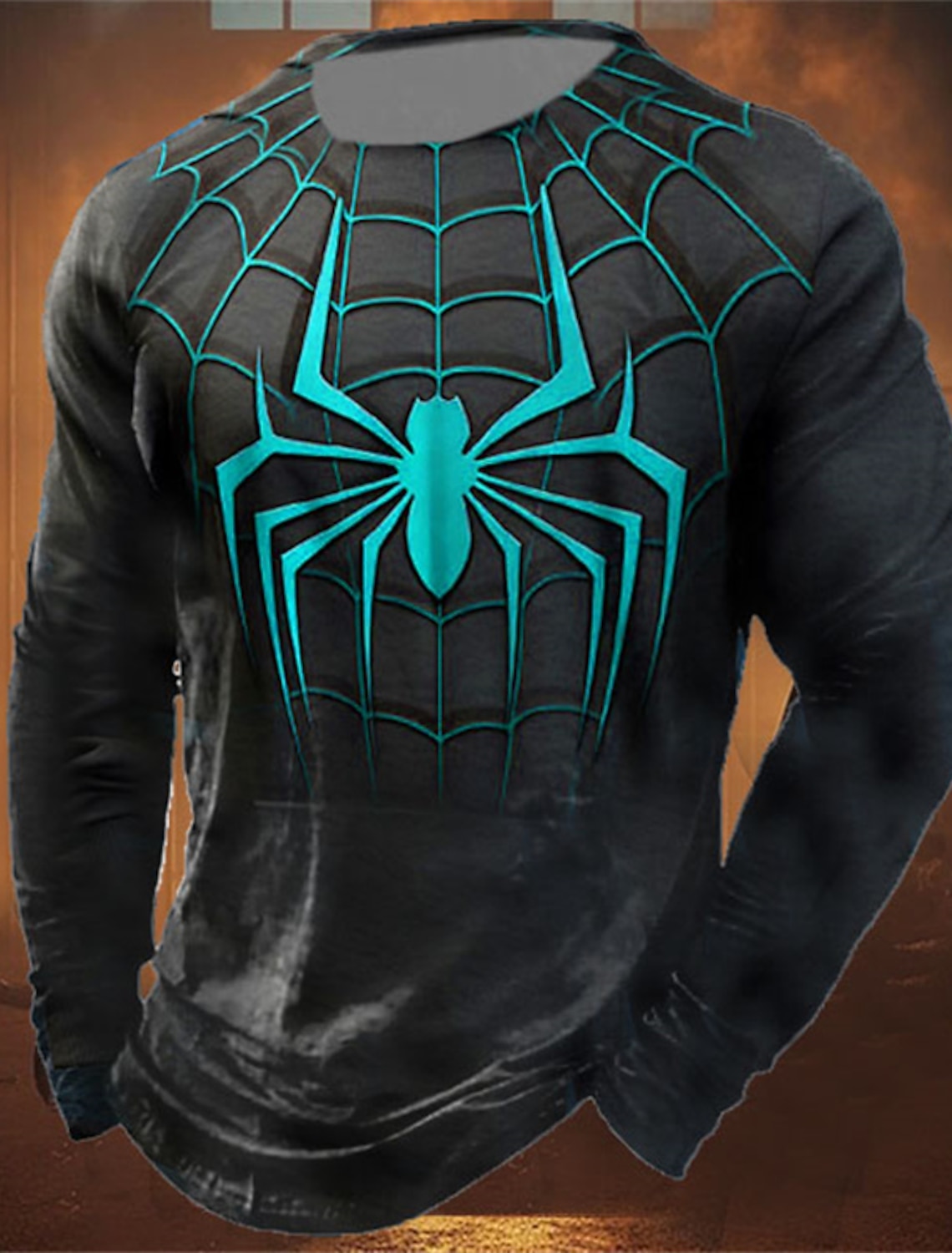 Men's Graphic Spider T Shirt Long Sleeve T shirt 3D Print Crew Neck Shirt Fashion Designer Casual Sports Outdoor Holiday Going out Red Blue Purple Spring & Fall Clothing Apparel S M L XL 2XL 3XL