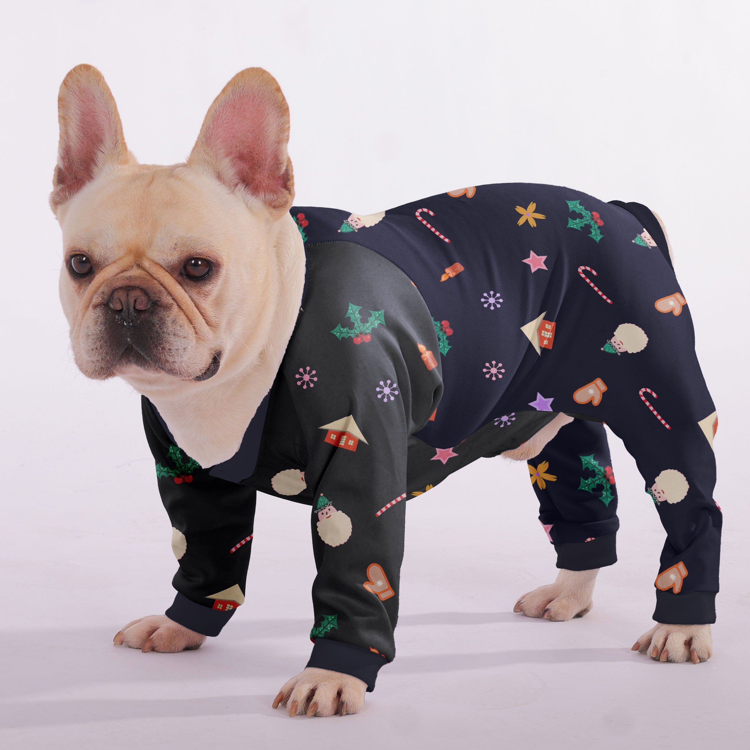 Minimal-Aesthetic Christmass - Frenchie Pajama for Pet Enthusiasts