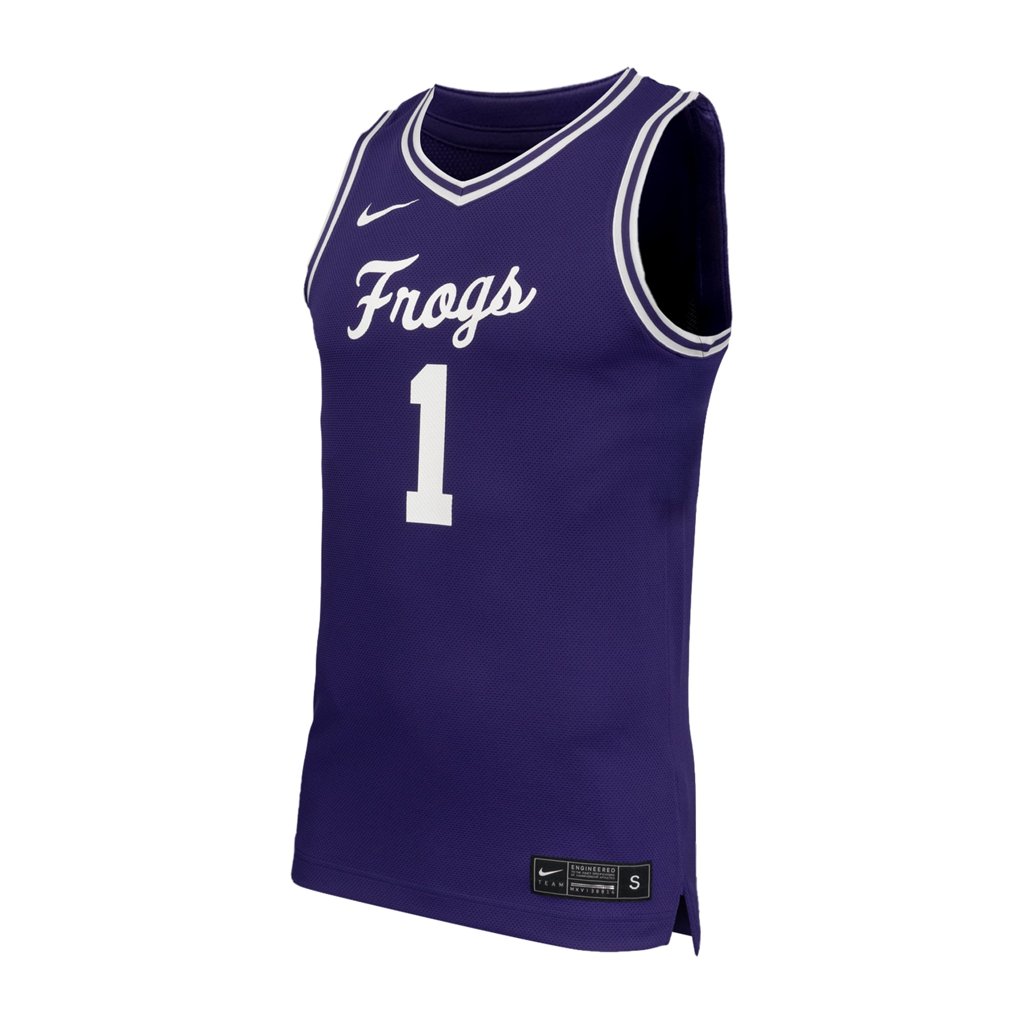 #1 TCU Horned Frogs Nike Replica Basketball Jersey - Purple