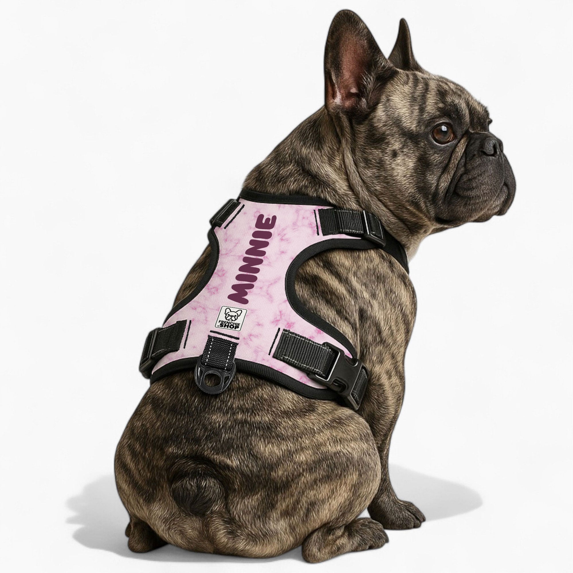 Weather-Resistant Herbie - Personalized No-pull French Bulldog Dog Ha...