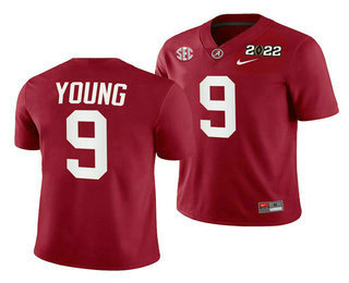 Men's Bama Crimson Tide Red 2022 college football Bryce Young #9 game