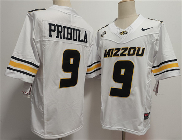 Men's None White 2024 stitched Beau Pribula #9 official Jersey