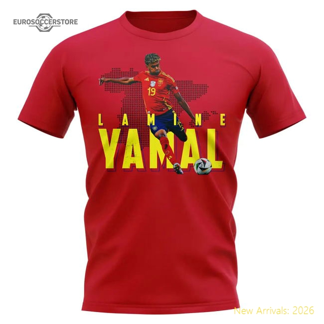 Lamine Yamal Spain 19 T-Shirt (Red)