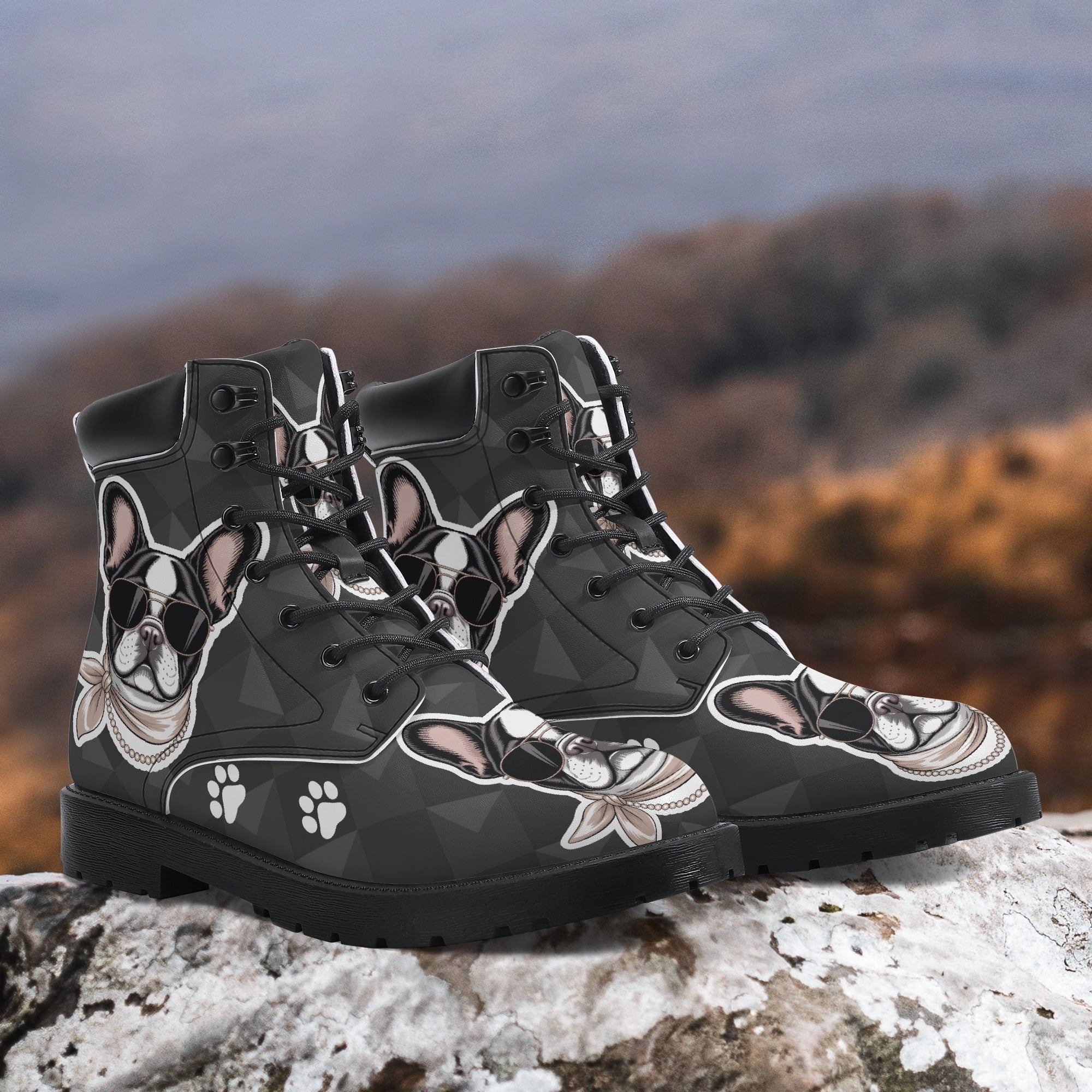 Pet-Lover Brooklyn - Casual Leather Boot for French Bulldog Lovers