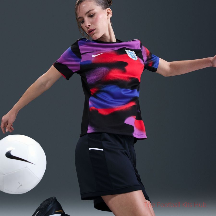 England Training T-Shirt Dri-FIT Academy Pro Pre Match Women's EURO 2025 - Hyper Royal/Black/White