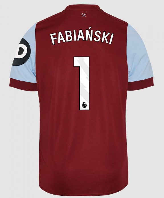 West Ham United FABIAŃSKI 1 Home Jersey for the 23-24 season