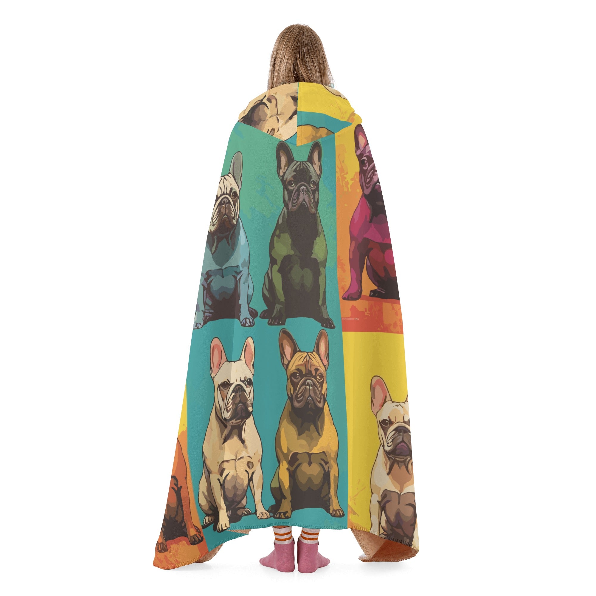 Premium I Love Colors - Comfy Hooded Blanket Everyday Use