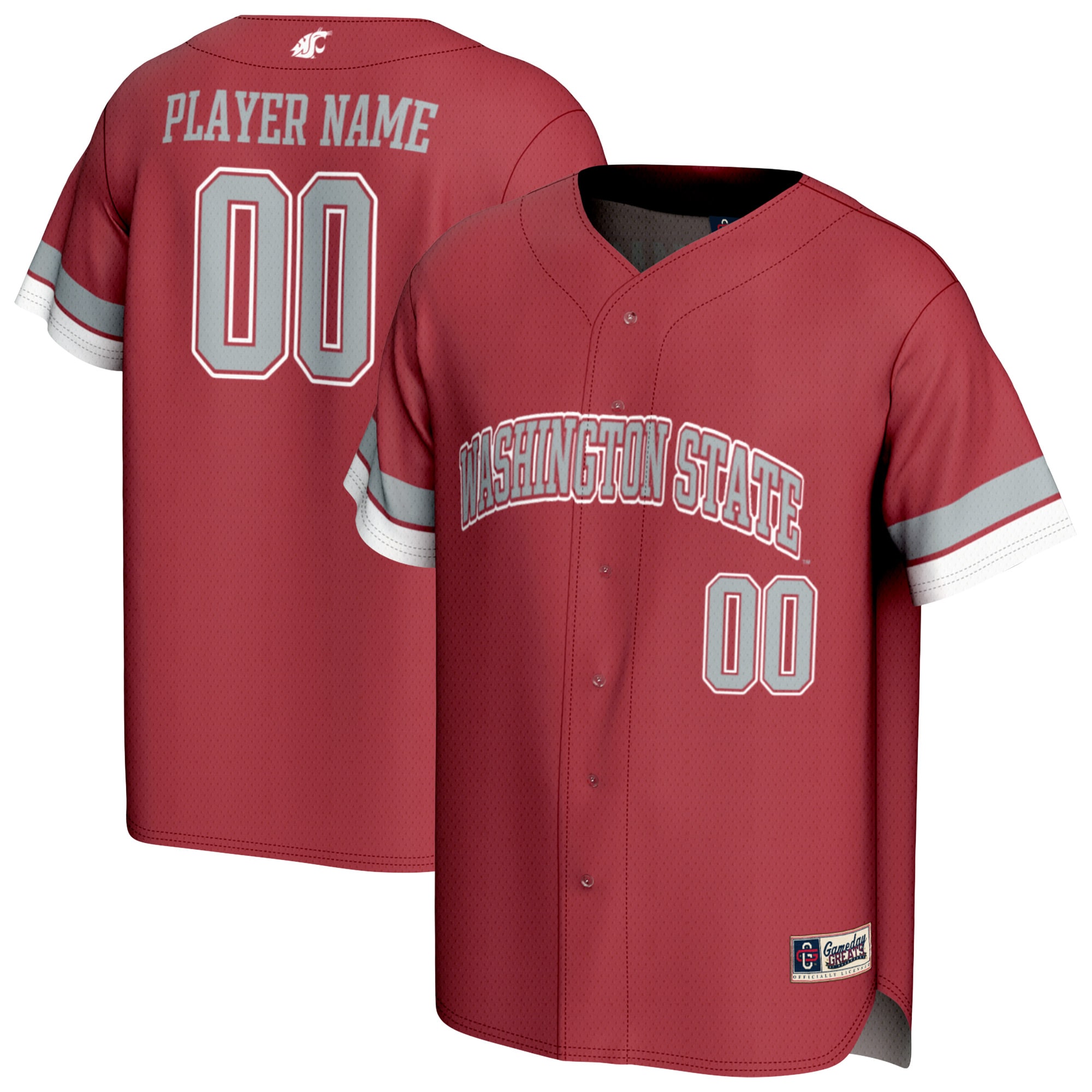 [NJP] Washington State Cougars GameDay Greats Unisex NIL Pick-A-Player Lightweight Baseball Jersey - Crimson