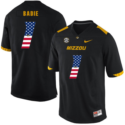 official licensed Men's None Tyler Badie #1 Black 2024 Football Jersey