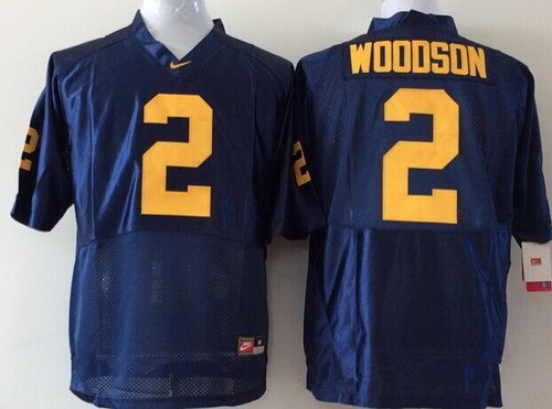 breathable Men's UM Wolverines #2 Charles Woodson Blue 2024 Jersey
