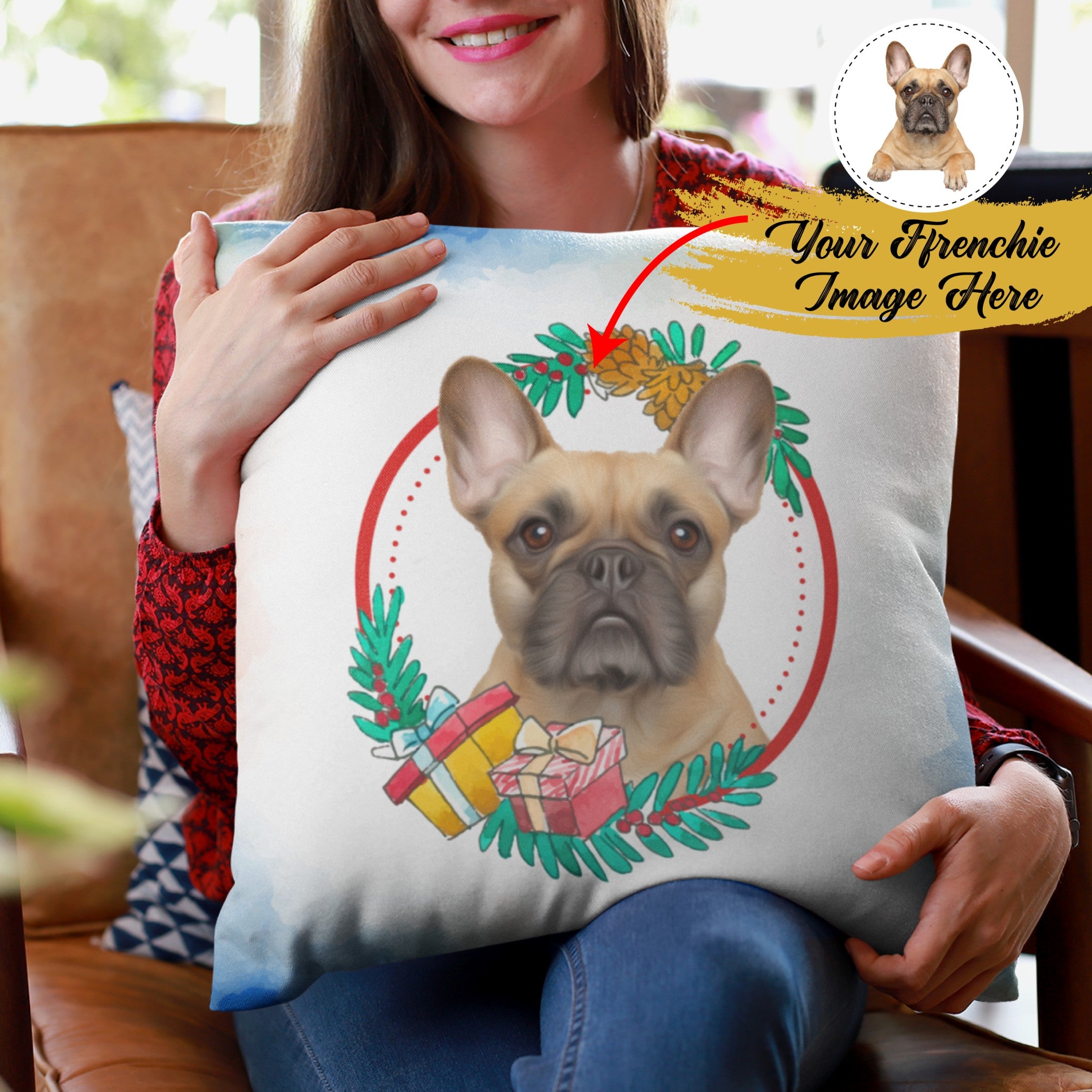 French Bulldog Custom Pillow With Frenchie Picture Useful Frenchie Gear