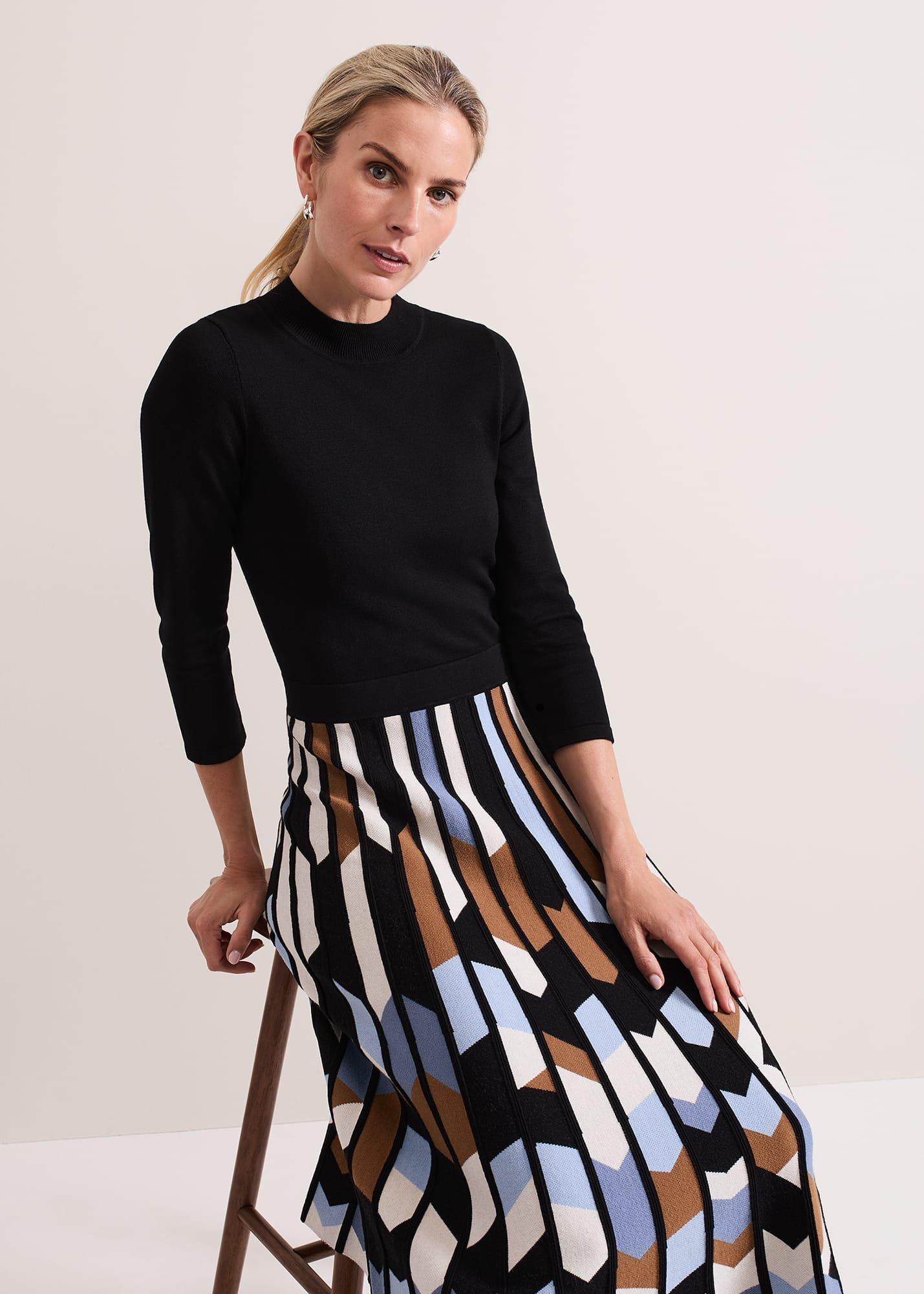 Maci Pleated Sunray Midi Dress
