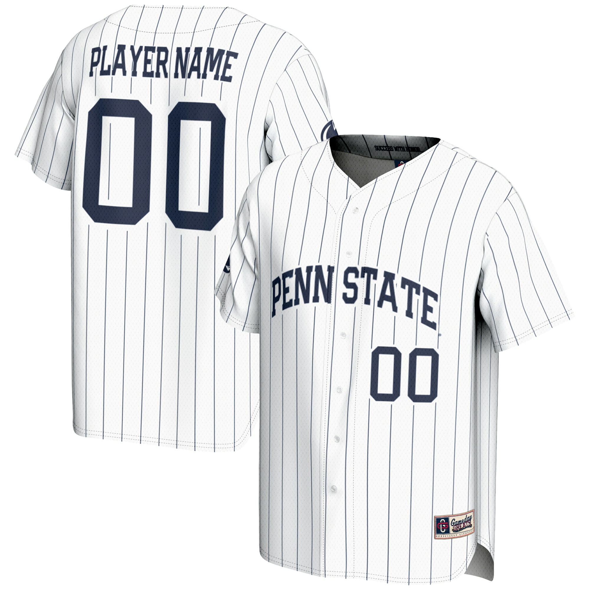 [NJP] Women's Penn State Nittany Lions GameDay Greats NIL Pick-A-Player Lightweight Baseball Jersey - White