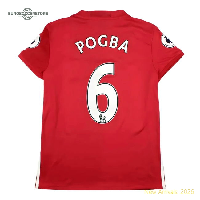 S Manchester United Female 2016 Home Jersey Shirt #6 Match Day Wear