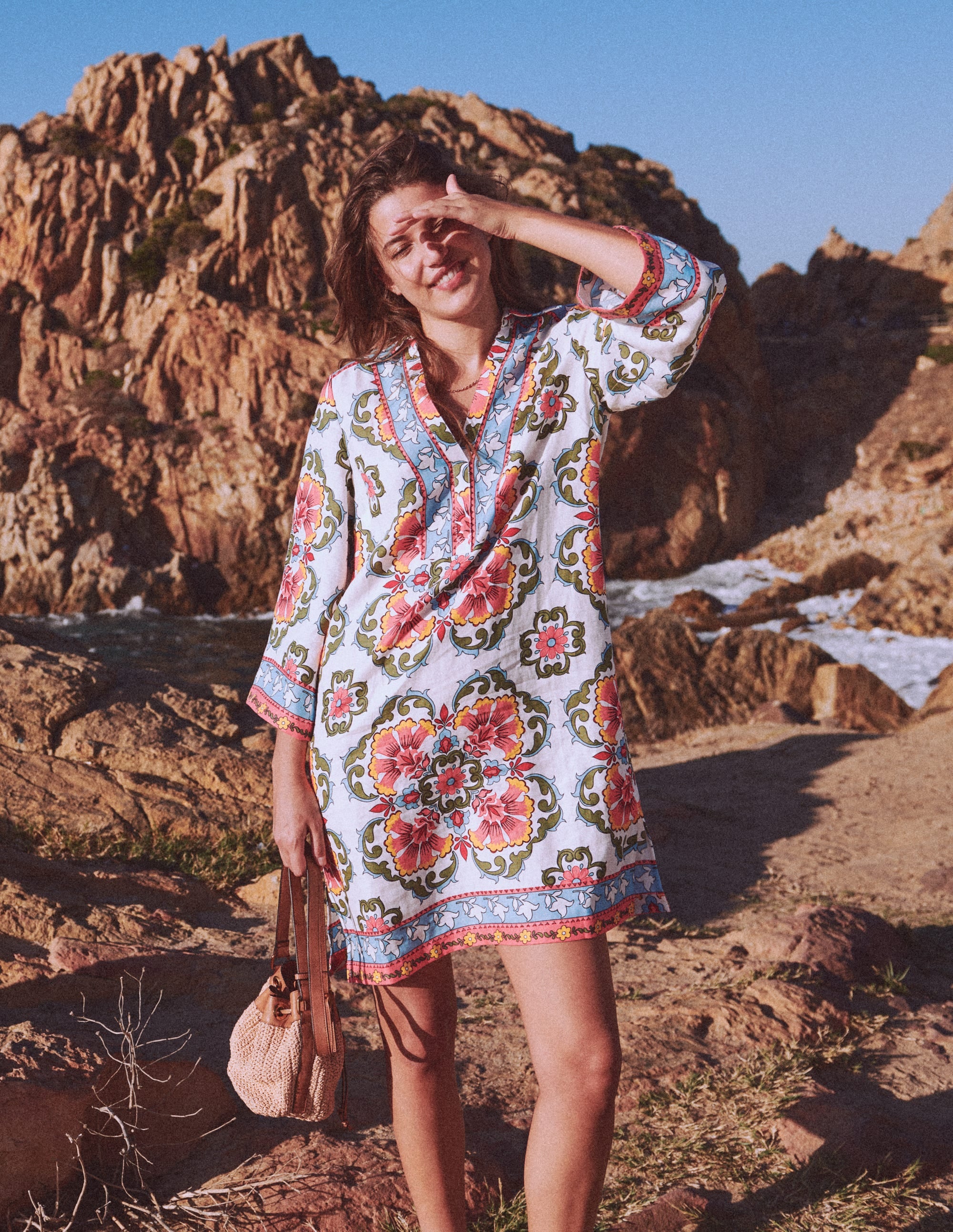 Carmen Linen Short Dress