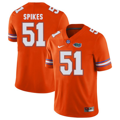 Men's None Orange 2024 team authorized Brandon Spikes #51 away jersey