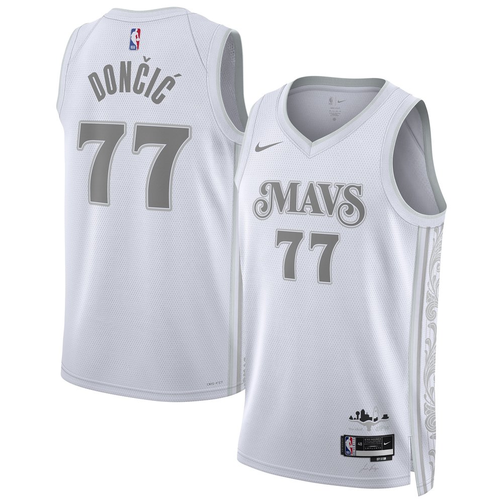 High-Quality Dallas Mavericks 77 Jersey White City Edition - Game Day Essential