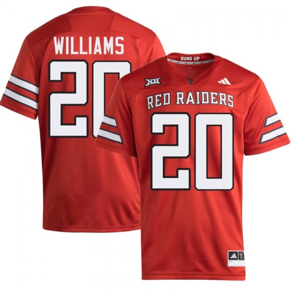 Texas Tech Red Raiders #20 J'Koby Williams Men Stitch Jerseys - Red