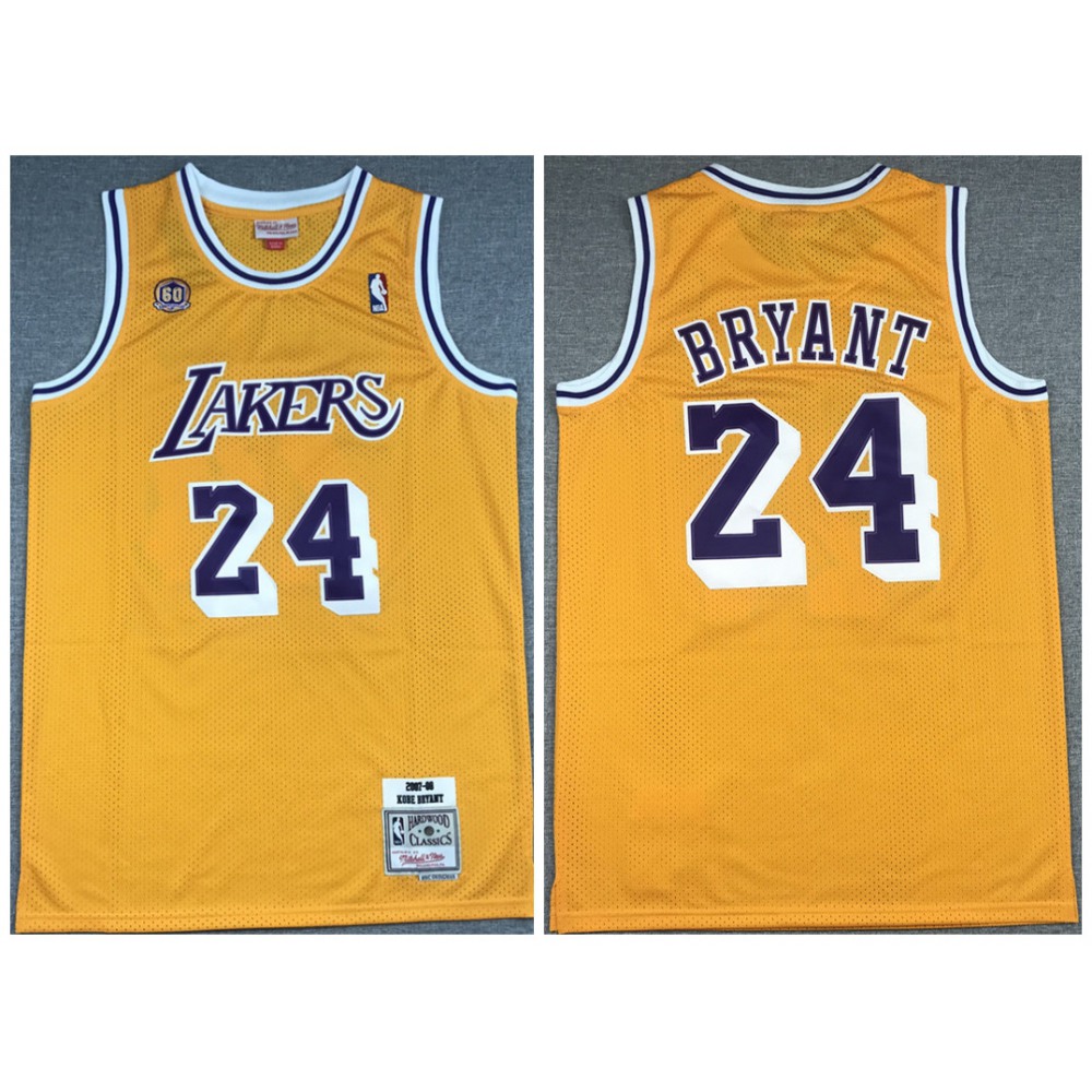 Fan Favorite Affordable Men's LAL #24 Kobe Gold Basketball Jersey
