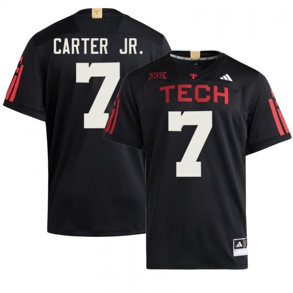 Texas Tech Red Raiders #7 Terrance Carter Jr. Men Stitch Jerseys - Black