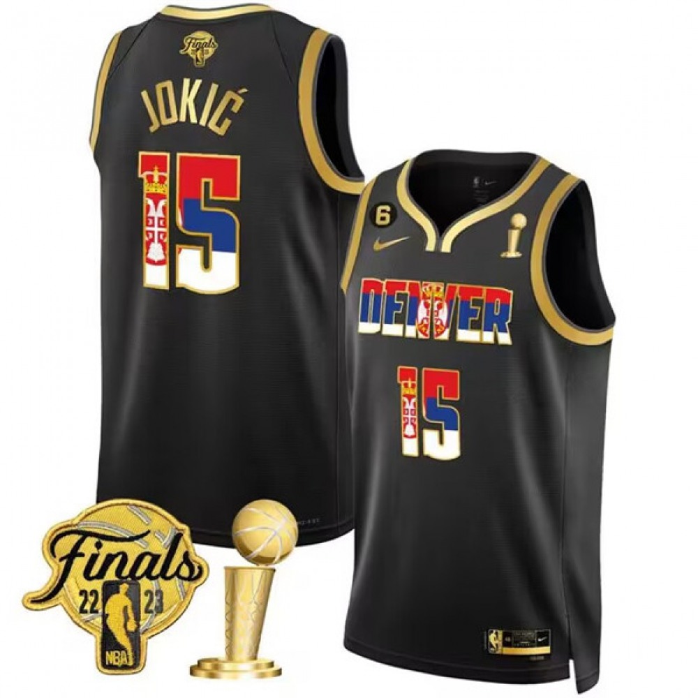 Performance Nikola Jokic15 Denver Nuggets Black Jersey - - NBA Collection